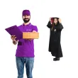 stroj dla dzieci peleryna czarodziejki z kapturem godan rozm 110 140 cm