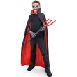 stroj dla dzieci peleryna wampir szkielet diabel czarno czerwona partypal rozm 146