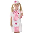 stroj dla dzieci pielegniarka rozowa folat rozm 98 116 cm