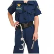 stroj dla dzieci policjant granatowy partydeco rozm 116 128 cm