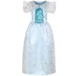 stroj dla dzieci sukienka ksiezniczki niebieska kraszek rozm 130 140