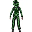 stroj dla dzieci swiecacy szkielet zielony amscan 116 128 cm
