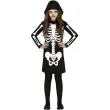 stroj dla dzieci szkieletorka kaptur czarny bialy guirca 146 152 cm