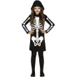 stroj dla dzieci szkieletorka kaptur czarny bialy guirca 98 104 cm