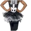 stroj dla dzieci szkieletorka tutu czarno bialy smiffys rozm 116 128 cm