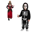 stroj dla dzieci wampirzyca w masce czarno czerwona smiffys rozm 116 128 cm