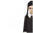 stroj dla dzieci wednesday addams czarny smiffys 130 140 cm