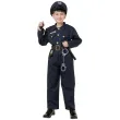 stroj dla dzieci zestaw policjanta zestaw mundur i akcesoria granatowy godan rozm 110 120 cm