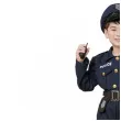 stroj dla dzieci zestaw policjanta zestaw mundur i akcesoria granatowy godan rozm 120 130 cm