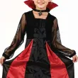 stroj dla dziecka gotycka wampirzyca czarny czerwony godan rozm 130 140