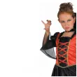 stroj dla dziecka na halloween gotycka wampirzyca sukienka z kolnierzem 110 120