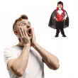 stroj dla dziecka na halloween karnawal gotycki wampir hrabia drakula rozm 92 104 cm