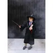 stroj dla dziecka na halloween peleryna z kapturem czarodziej harry czarna karnawal 140 158