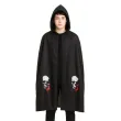 stroj dla dziecka na halloween peleryna z kapturem wampir czarna karnawal czarnoksieznik