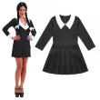 stroj dla kobiety na halloween wednesday addams czarna sukienka carnival toys m l