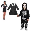 stroj dla kobiety na halloween wednesday addams czarna sukienka carnival toys m l