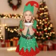stroj dzieciecy na boze narodzenie swieta elfka sukienka czapka pasek 110 115