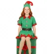 stroj dzieciecy na boze narodzenie swieta elfka sukienka czapka pasek 110 115