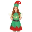 stroj dzieciecy na boze narodzenie swieta elfka sukienka czapka pasek 110 115