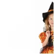stroj dzieciecy na halloween andrzejki czarownica zestaw sukienka i kapelusz rozm 130 140