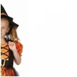 stroj dzieciecy na halloween andrzejki czarownica zestaw sukienka i kapelusz rozm 130 140