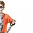 stroj dzieciecy na halloween i karnawal dla chlopca kosciotrup wiezien kombinezon rozm 110 120