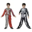 stroj dzieciecy na halloween karnawal szalony klaun kombinezon i kolnierz 110 120