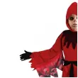 stroj dzieciecy na halloween karnawal szata z kapturem diabel czaszki czarna 130 140