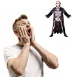 stroj dzieciecy na halloween karnawal szkieletor kombinezon z kapturem rozm 130 140