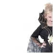 stroj dzieciecy na halloween sukienka z kolnierzem wampirzyca pajecza czarownica 120 130