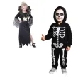 stroj dzieciecy na halloween sukienka z kolnierzem wampirzyca pajecza czarownica 130 140