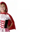 stroj dzieciecy na karnawal bluzka spodnica i peleryna z kapturem czerwony kapturek 110 120