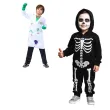 stroj dzieciecy na karnawal halloween kitel szalony naukowiec bialy 130 140