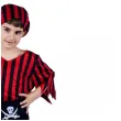 stroj dzieciecy na karnawal halloween zestaw pirat czarno czerwony cosplay 110 120