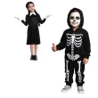 stroj dzieciecy na karnawal i halloween gotycka sukienka wednesday addams cosplay 110 120