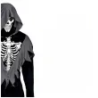 stroj meski na halloween kostium smierc czarny szata z kapturem zestaw karnawal
