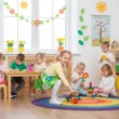 stroj na dzien wiosny karnawal spodniczka pani wiosna dla dziecka do przedszkola 33 cm