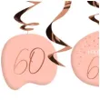 swiderki wiszace 60 urodziny happy birthday elegant rozowe folat 5 szt
