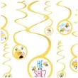 swiderki wiszace baby shower he or she amscan 61 cm 12 szt
