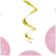 swiderki wiszace baby shower its a girl rozowe jasne unique 66 cm 3 szt
