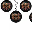 swiderki wiszace dia de los muertos czarny congee 6 szt