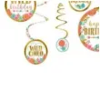 swiderki wiszace happy birthday w stylu boho amscan 12 szt