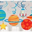 swiderki wiszace planety kosmos blast off amscan 12 szt