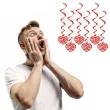 swiderki wiszace rose hearts czerwone 6 szt