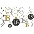 swiderki wiszace urodziny 18 gold celebration amscan 12 szt