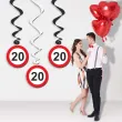 swiderki wiszace urodziny 20 traffic birthday 6 szt