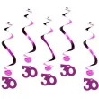 swiderki wiszace urodziny 30 pink shimmer amscan 5 szt