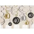 swiderki wiszace urodziny 40 gold celebration amscan 12 szt