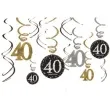 swiderki wiszace urodziny 40 gold celebration amscan 12 szt