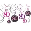 swiderki wiszace urodziny 80 pink celebration amscan 12 szt